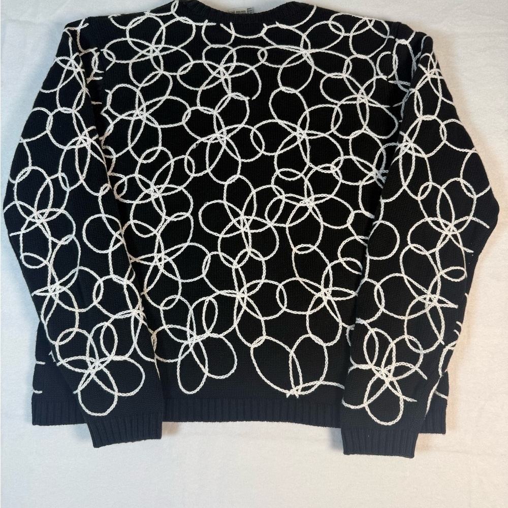 Talbot's Black and White Button-up Cardigan Size Medium - Picture 4 of 5